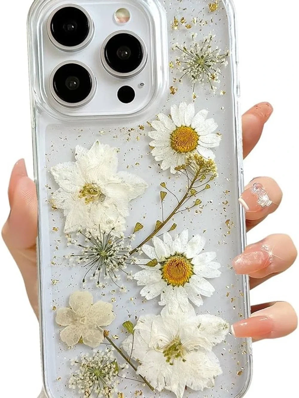Floral Clear Phone Case iPhone 16 (bonus case)